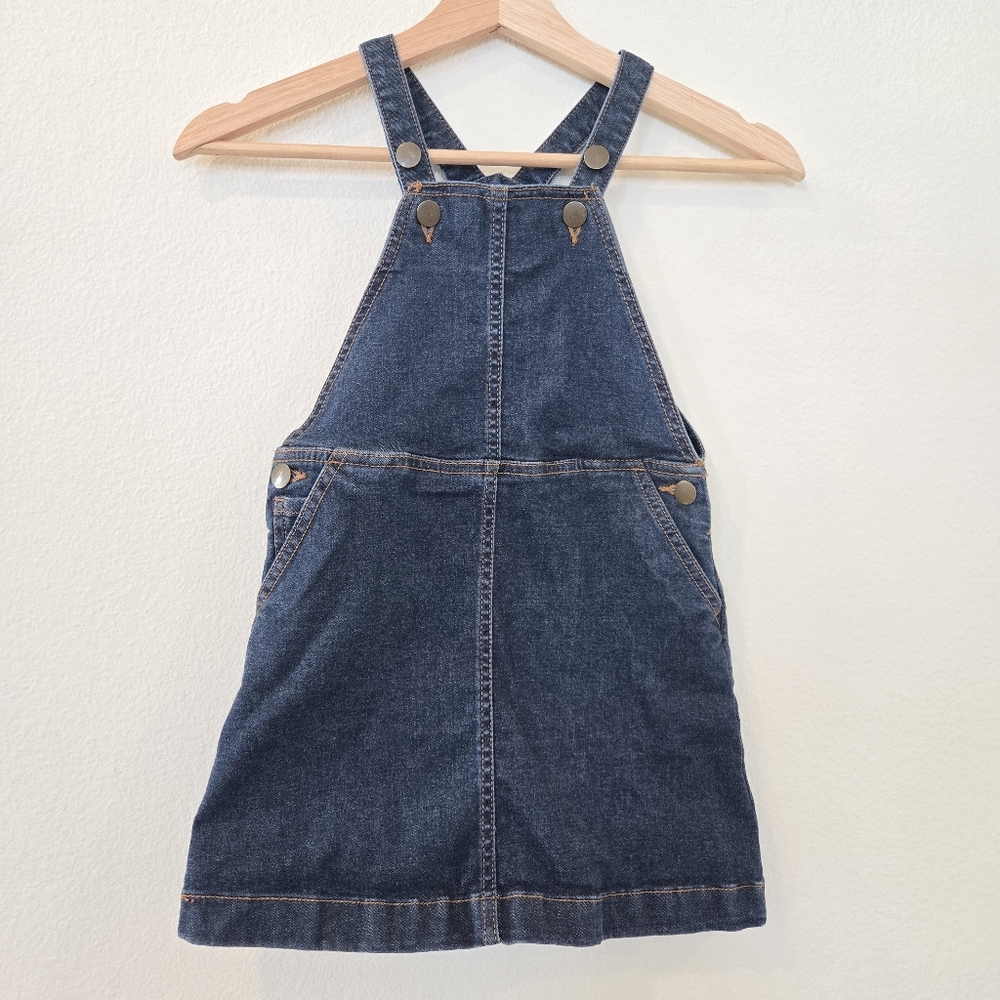 Hanna Andersson Girls Denim Overall jumper dress size 5